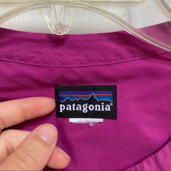 Patagonia womens l magenta sun shelter upf 40 short casual dress summer - Picture 3 of 4